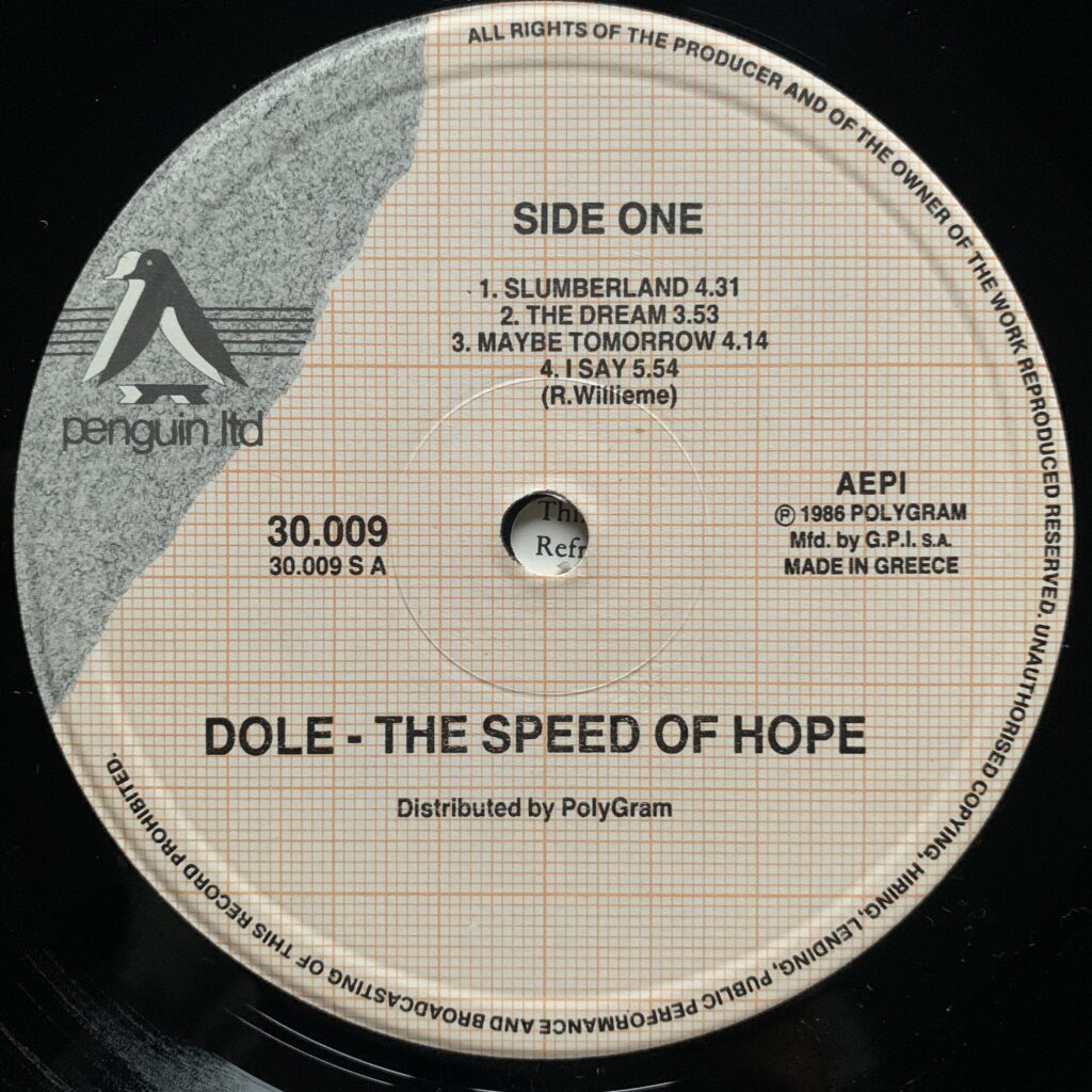 THE SPEED OF HOPE GREECE SIDE A